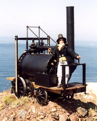 The world's first steam driven locomotive/car - invented by Cornishman Richard Trevithick.